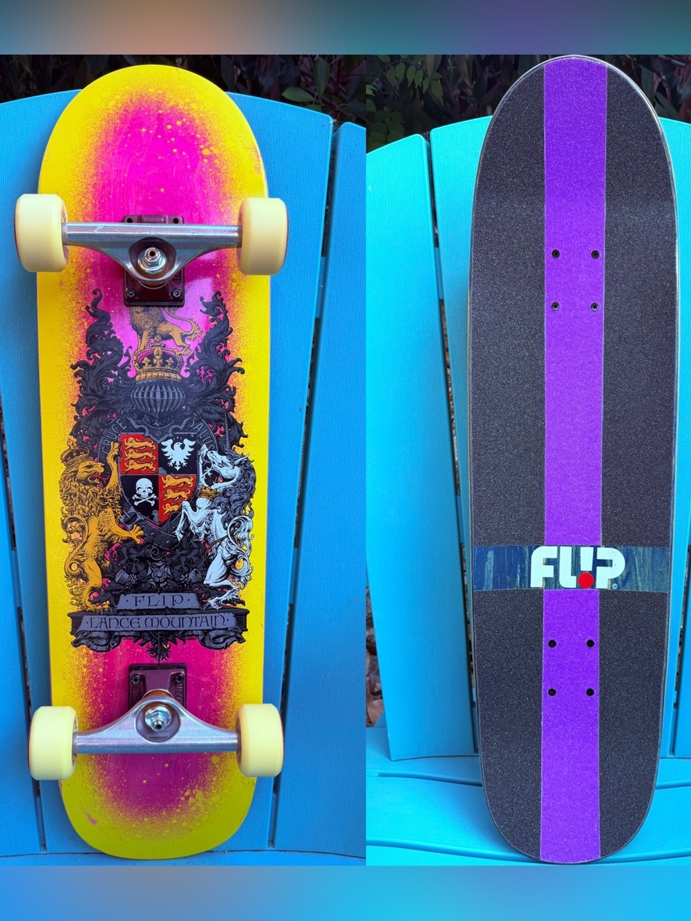 Flip Skateboards Lance Mountain Crest Complete Skateboard 8.75” Indy 159 Hollows